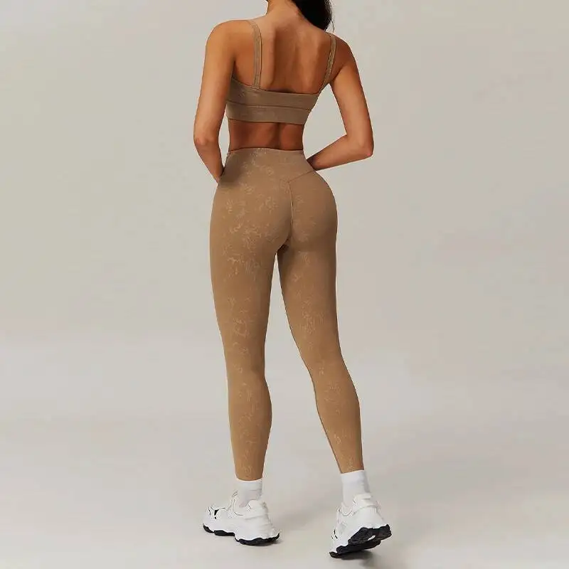 

Piece Sports Women Fiess Leggings High Elasticity Gym Set Workout Bra Suit Female Quick Dry Yoga Clothing