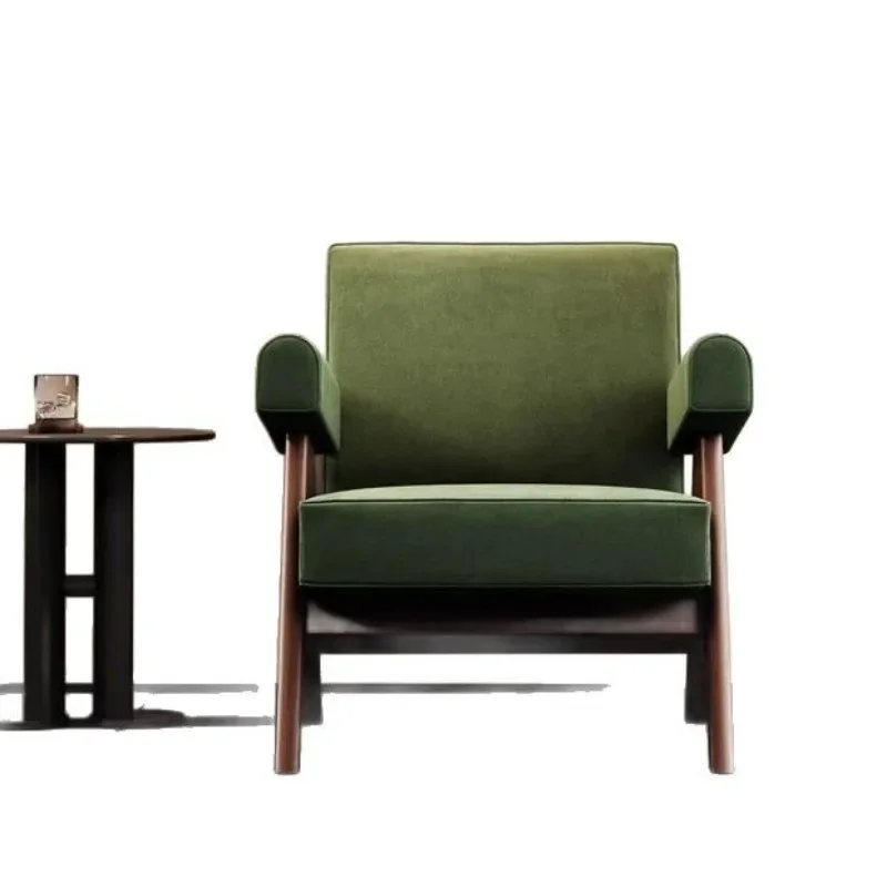 

Italian famous place single sofa chair rest solid wood clothing store women's clothing store