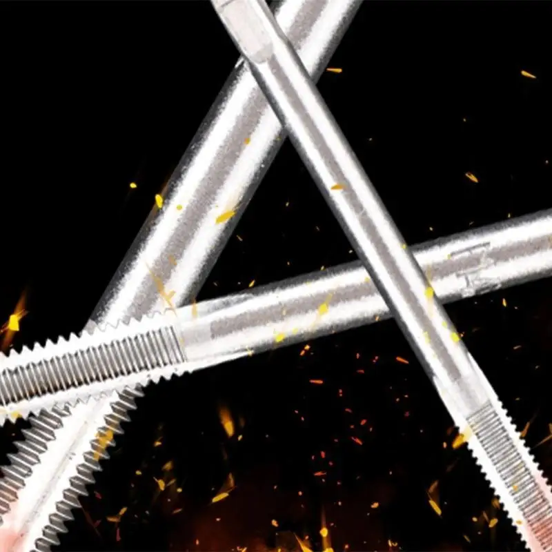 WXTC Professional Grade Hand Tap Set 5Sizes 3mm 4mm 5mm 6mm 8mm 8mm معالجة حرارة الصلب أداة الخيوط المعدنية 5pc