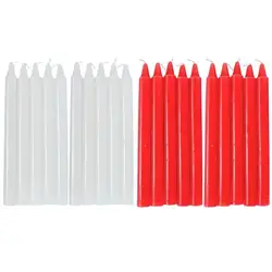 10pcs Unscented Mini Taper Candle Red/White Home Emergency Candles For Christmas Decoration Dinner Wedding Blessing Celebrations