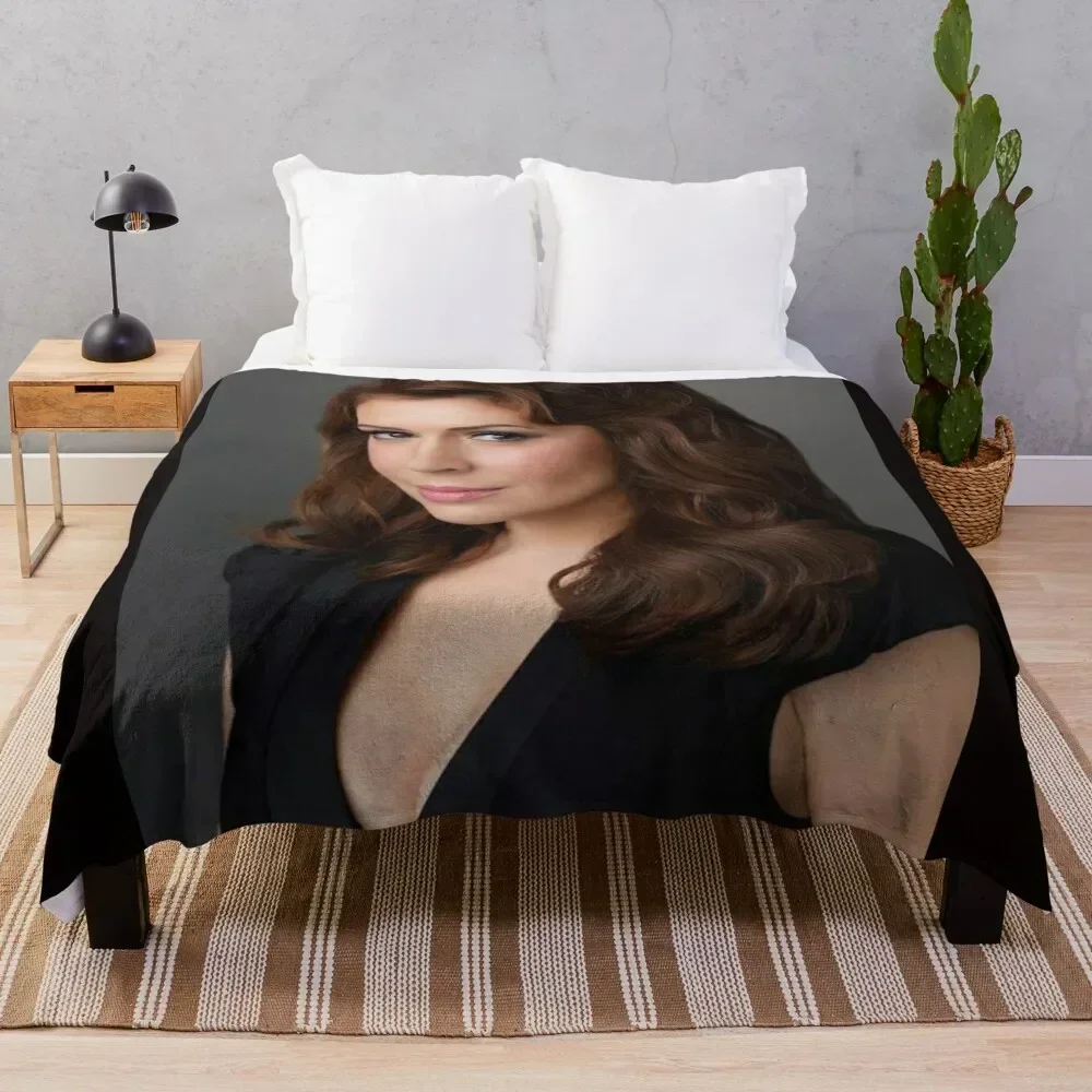 Alyssa Milano - Poster Throw Blanket Soft Plush Plaid Sleeping Bag Blankets