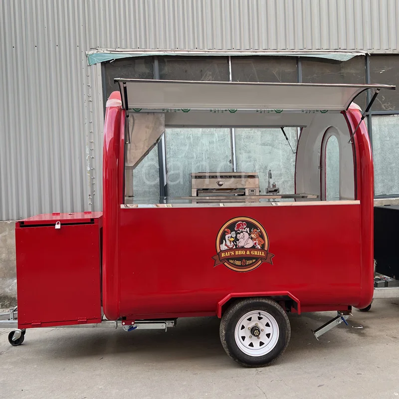 Australia standard outdoor mobile fast food carts kiosk, popsicle ice cream vending carts hot dog food trailer truck for sale