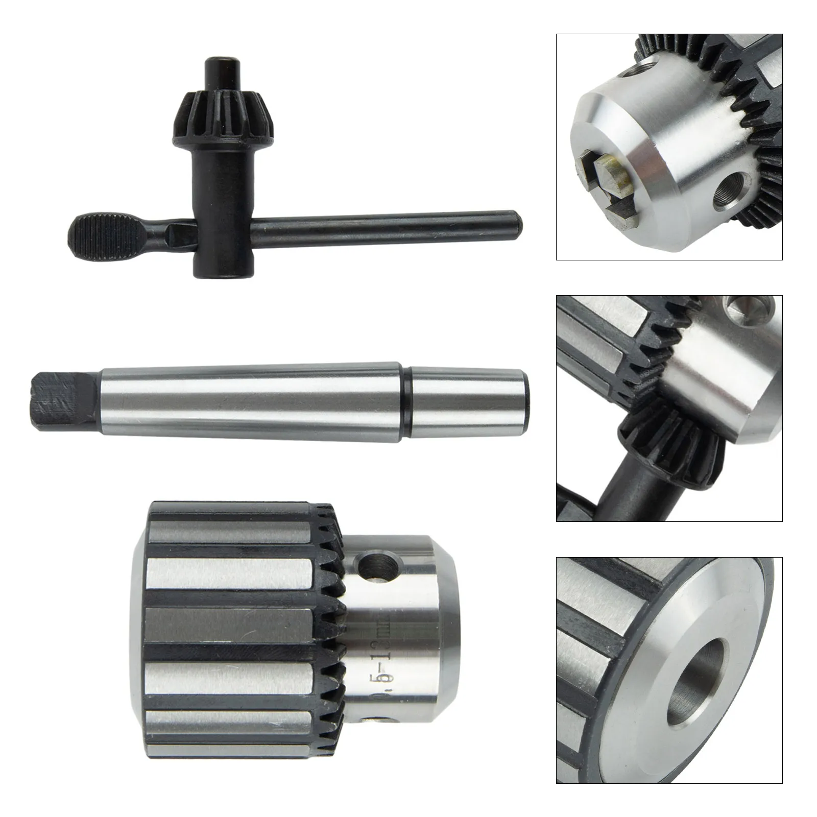 Drill Chuck Heavy Duty Drill Chuck with MT2 JT3 Shank and Key Suitable for High Precision Drilling and Lathe Operations