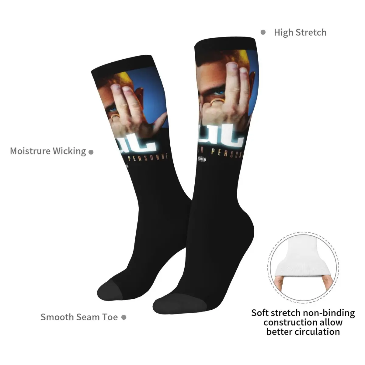 Jul Socks Harajuku Medias súper suaves Calcetines largos para todas las estaciones Accesorios para regalos de hombre y mujer