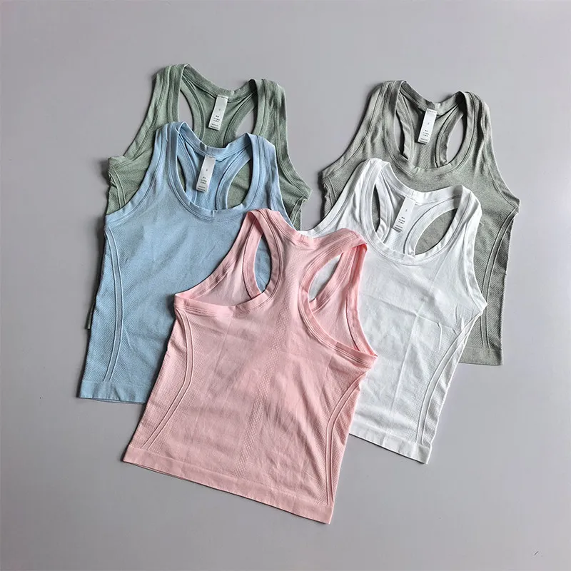 Sportweste Schnelltrocknend Einlagig Yoga-Bekleidung Schlanke Elastische Fitness-Oberbekleidung ohne Brustpolster für Pilates – Detail 15