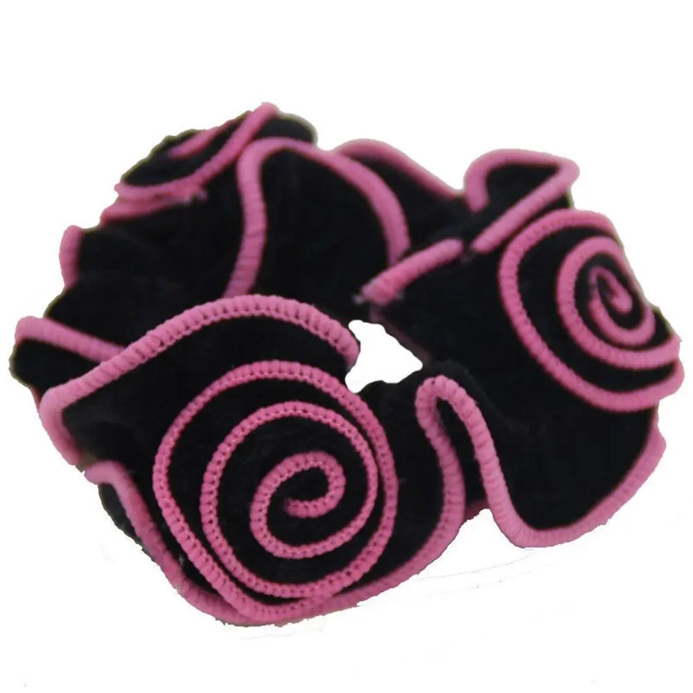 New Lady Flower for Women Accessories Scrunchies Velvet Hair Ring Elastic Hair Rope