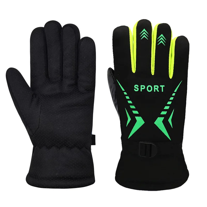 Outdoor sports gloves for men in winter, warm and plush cycling, thick windproof and fishing gloves to prevent cold - view 6