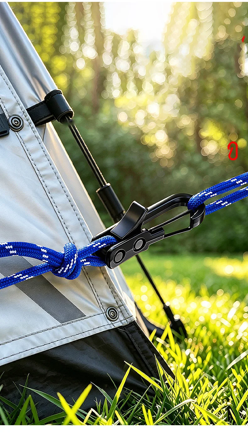 Neuer selbstverriegelnder Seilspanner, einziehbares Rollen-Spannwerkzeug für Campingzelte, LKW-Ladungssicherung. – Detail 1