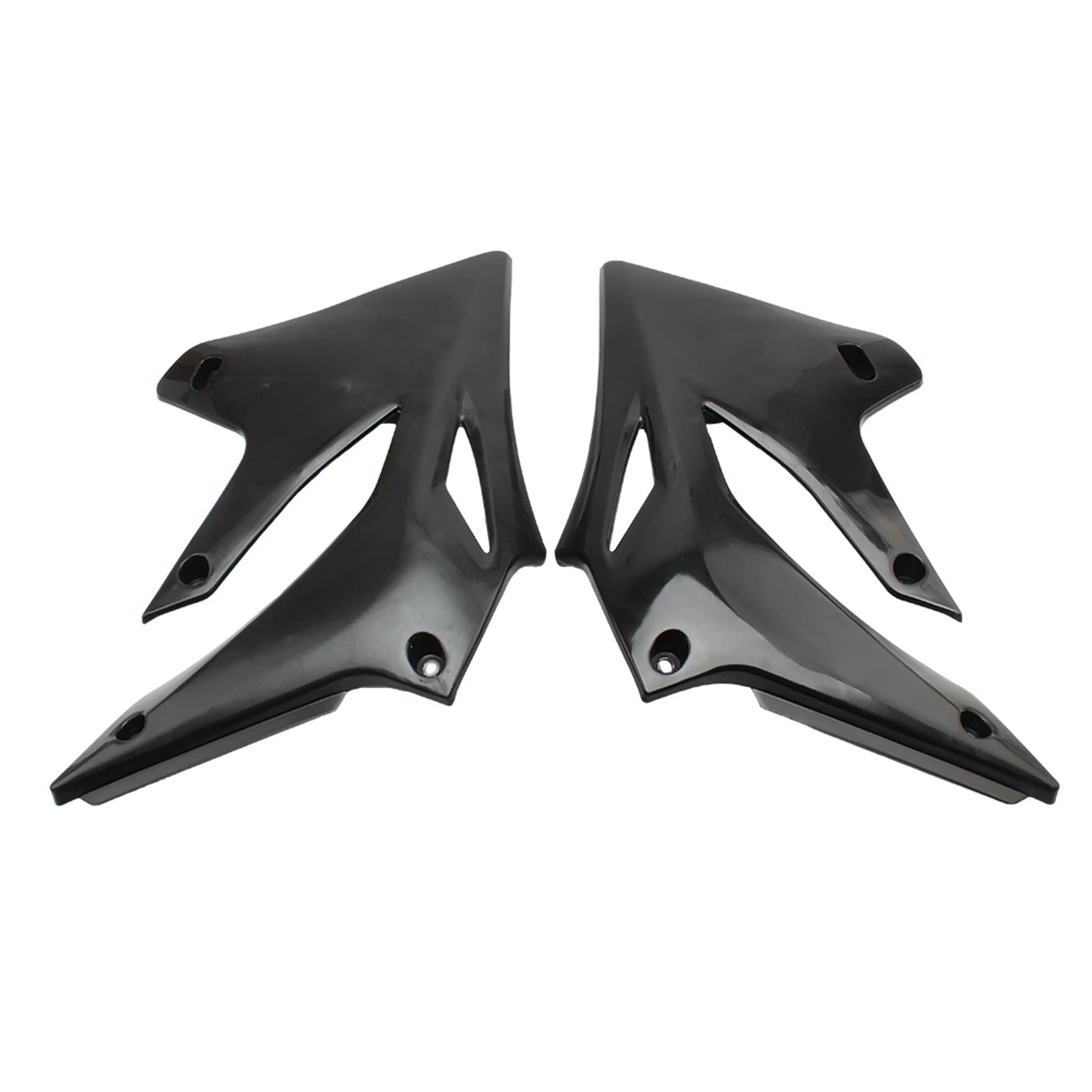 1 Pair Motorcycle ABS Front Side Cover Fuel Tank Body Plate Guard for Kawasaki KLX300 KLX250 1993 - 2007(Black)