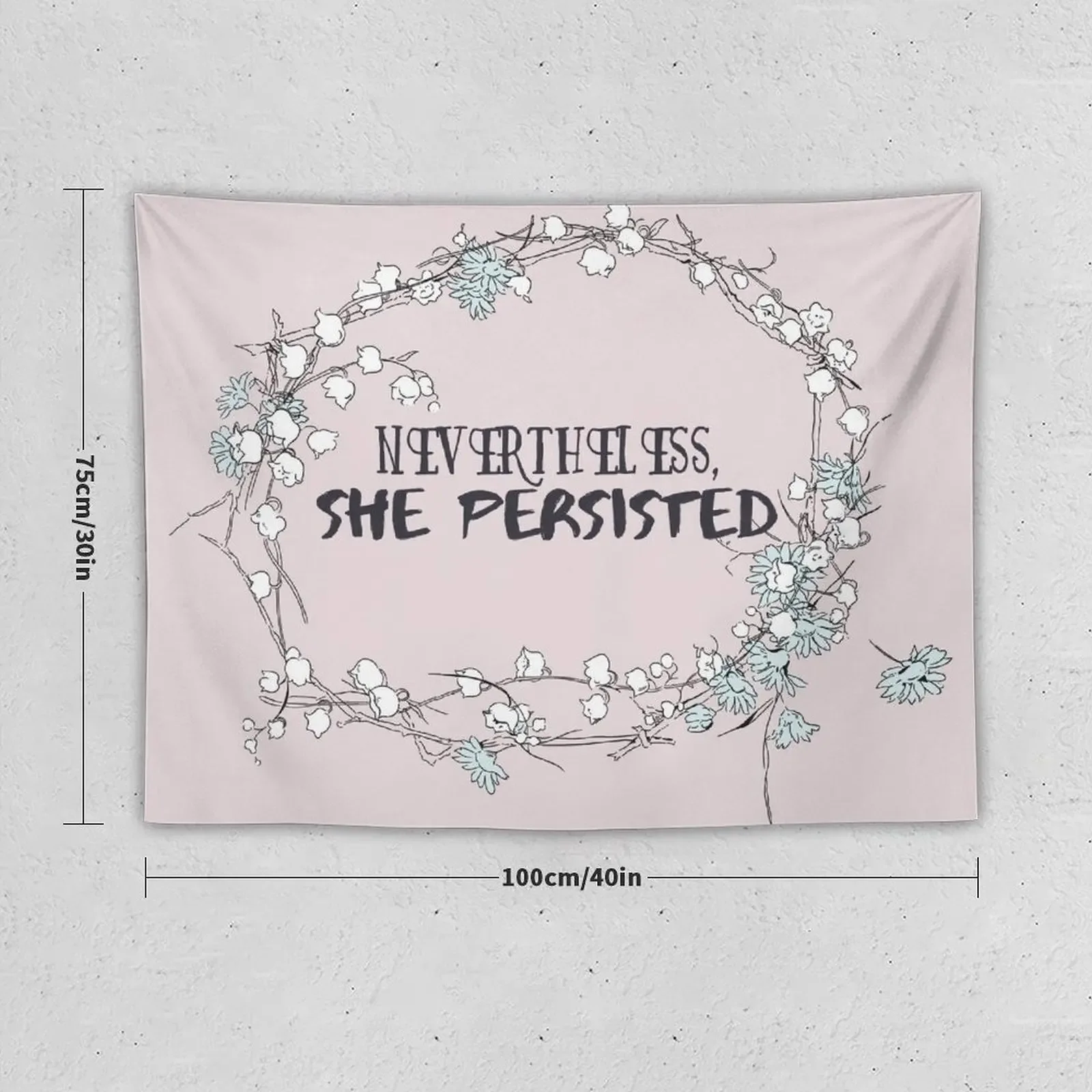 Nevertheless, She Persisted Tapestry Decorative Wall Carpet Wall Room Design Wall Coverings Tapestry