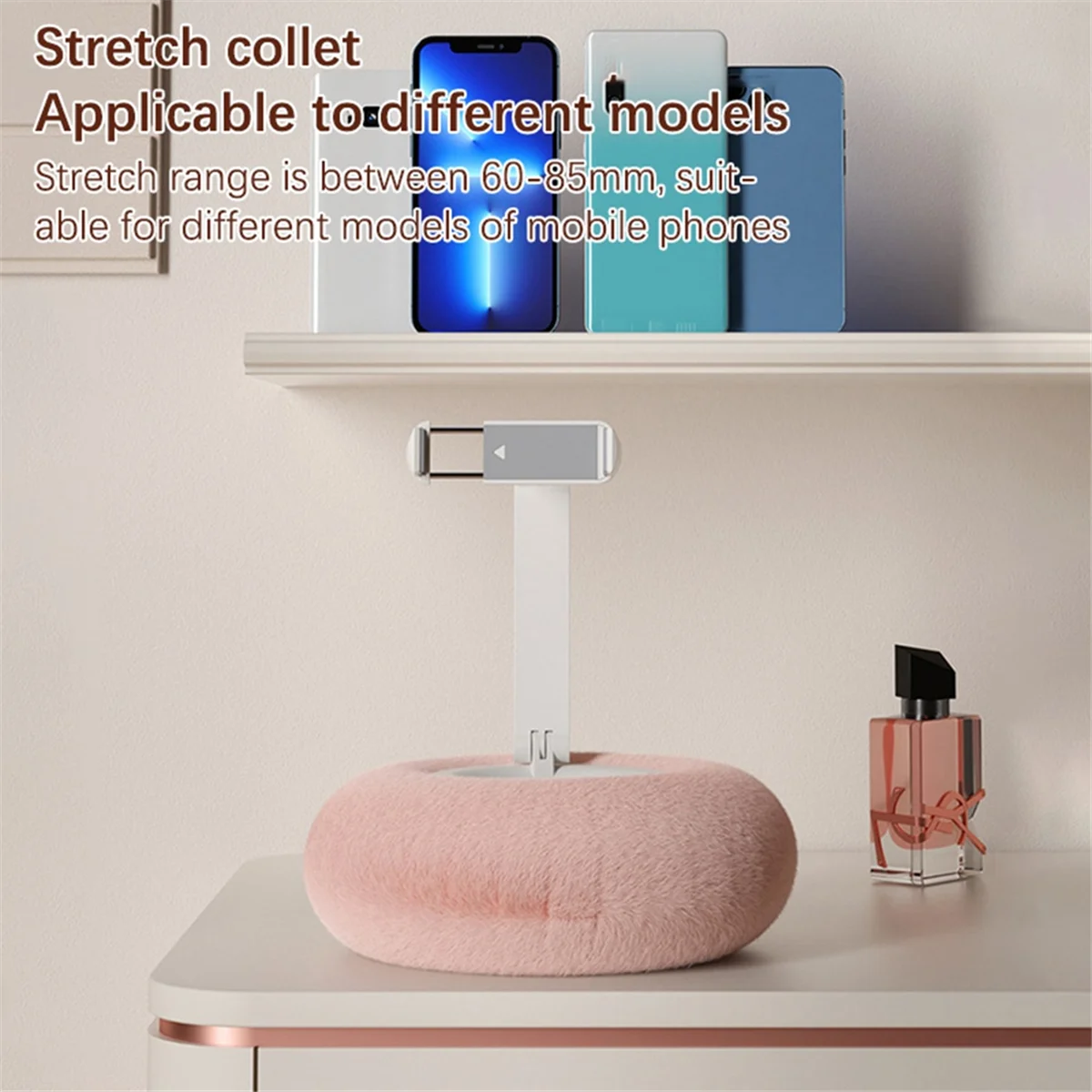 Mobile Phone Pillow Holder Bed Sofa Lap Adjustable Soft Pillow Stand for IPhone Xiaomi Redmi Huawei Oppo 4.7in-7.0in B