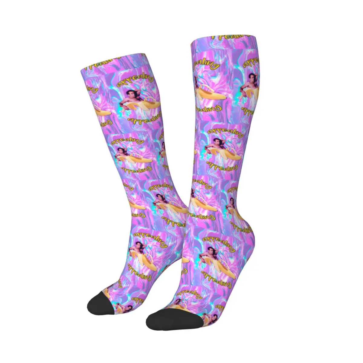 Nicholas Cage Banana Appealing Socks Harajuku Stockings All Season Long Socks Accessories for Man Woman Gifts