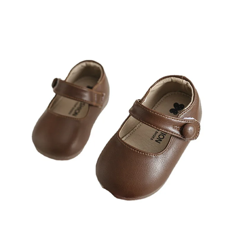 Petites chaussures en cuir à l'offre elles souples pour bébé fille de 0 à 3 ans, style britannique, printemps et automne