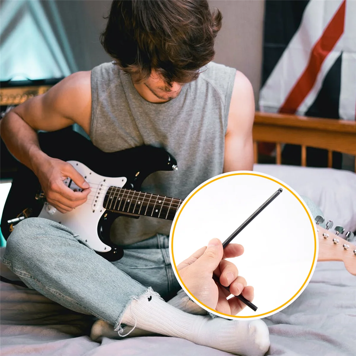 مفتاح ربط طويل لقضيب تروس الجيتار AC22 للجيتار الصوتي (5 مم)