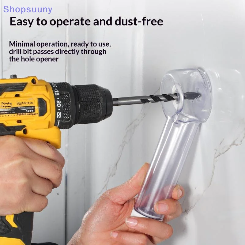 [SU]1Pc Sealed Dust Containment System Power Drill Dust Cover With Integrated Drill Bit Storage Case For Clean & Safe Drilling