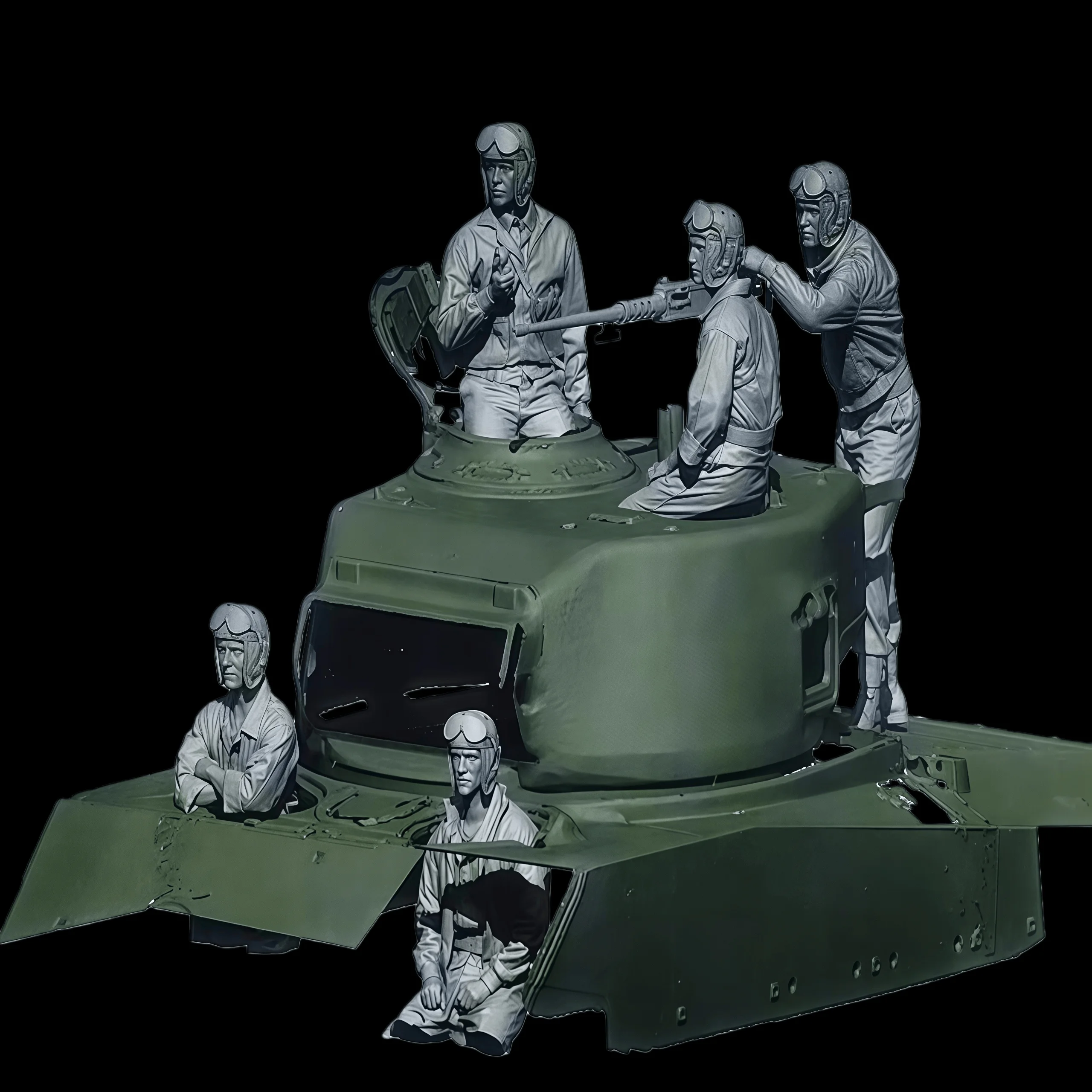 

Комплект для сборки модели из литой смолы 1:16, GK, командир Member Tank, 5 человек, неокрашенная, необходимо собрать