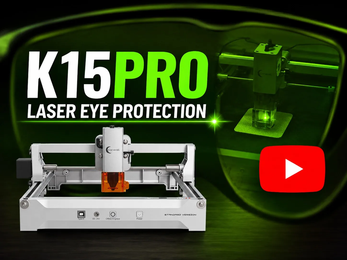 Carverall Lasergravurmaschine K15 PRO, 7W 12W Optische Leistung, Diodenlaser CNC-Maschine, 600mm/s, Unterstützt LightBurn, Laserwerkzeug – Detail 32