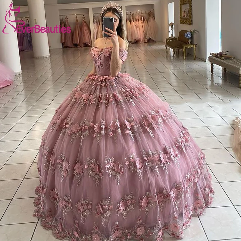 

Luxury Ball Gown Quinceanera Dresses Robes De Bal Vestidos Para 15 Tulle Appliques Prom Dress Vestidos De Quinceañera 2022