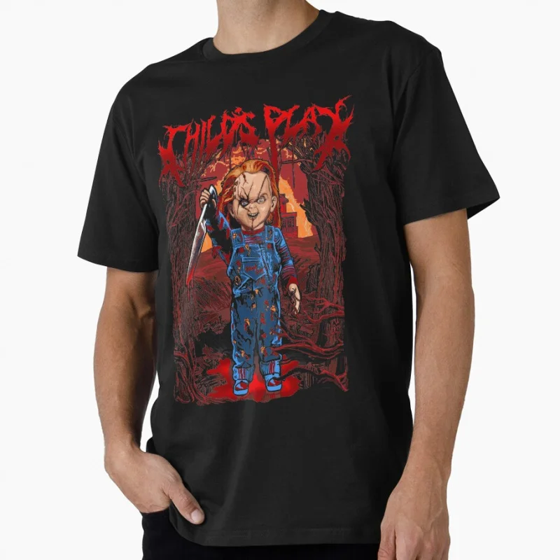 

Child's Play 90s Horror Vintage Movies Scary Halloween gift T shirt for man Large size Tops 100% cotton clothes S-6XL plus tee