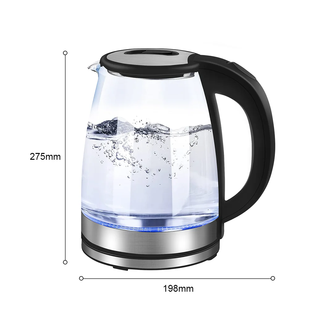 1.8L Electric Kettle 1500-1800W Glass Tea Kettle Water Boiler 220V Auto Shut-Off Electric Kettle Home Kitchen Appliances