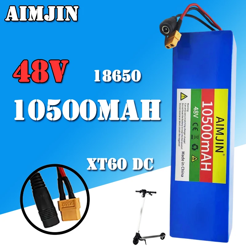 

13S3P 10500mAh 48V Lithium ion Battery 1000W 10.5Ah Lithium Ion Battery Pack For 54.6v Motorized Scooter BMS