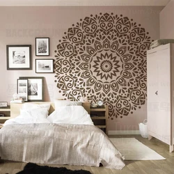 140cm - 220cm Stencil Wall For Painting Decor Decorative Template Furniture Giant Mandala Huge Round Flower Traditional S296