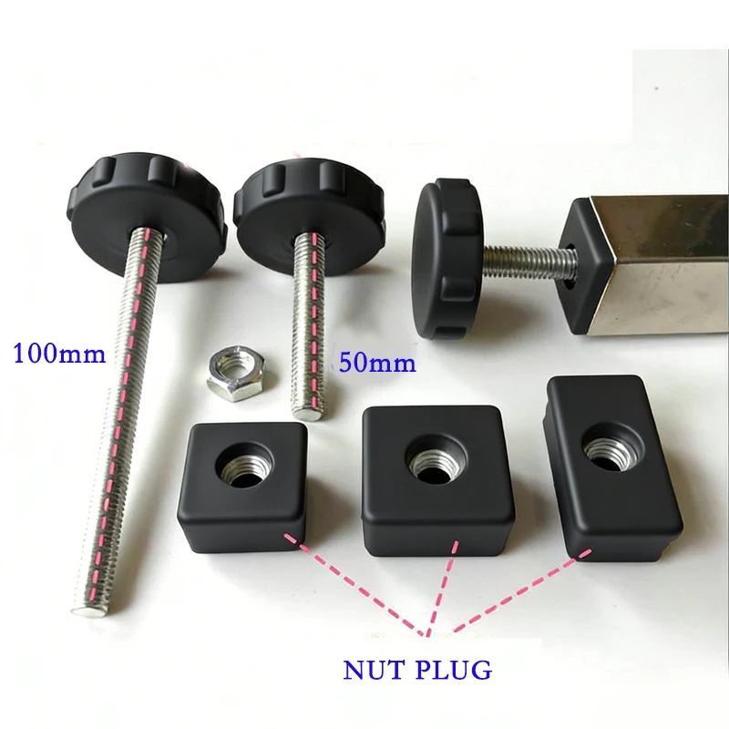 1Pcs Dia20~40mm Adjustable Heightened And Reinforced Floor Pads With Stainless Steel Nut Plugs For Table Legs To Increase Height