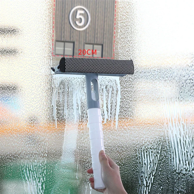 3 in 1 Window Cleaning Brush Efficient Double-sided Squeegee and Glass Wiper, Ideal for Bathroom Mirrors and Windows Hand Tools