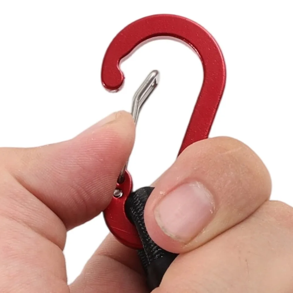 8 مللي متر التعبئة الحبال في الهواء الطلق مطاطا بنجي الحبال مع السنانير الحمراء تمتد خفيفة الوزن للدراجات سيارة الأمتعة حامل سقفي حزام 120 سنتيمتر