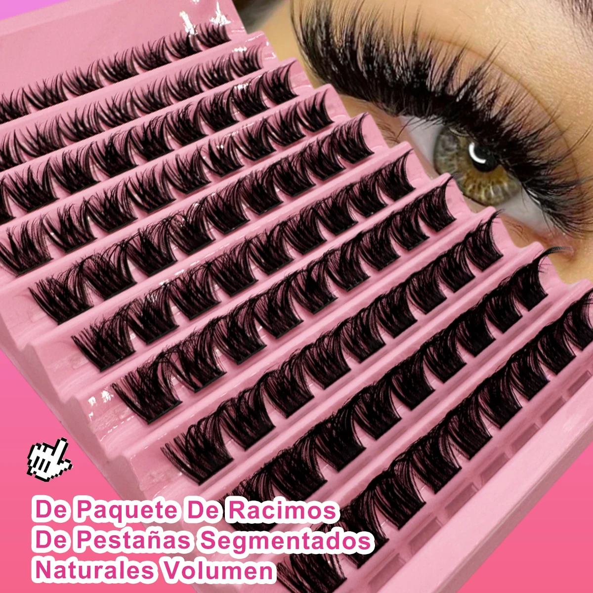 ขนตาปลอมแบบ DIY 90 ช่อ ขนตาปลอมนุ่ม น้ำหนักเบา และฟูเป็นธรรมชาติ เหมาะสำหรับงานปาร์ตี้