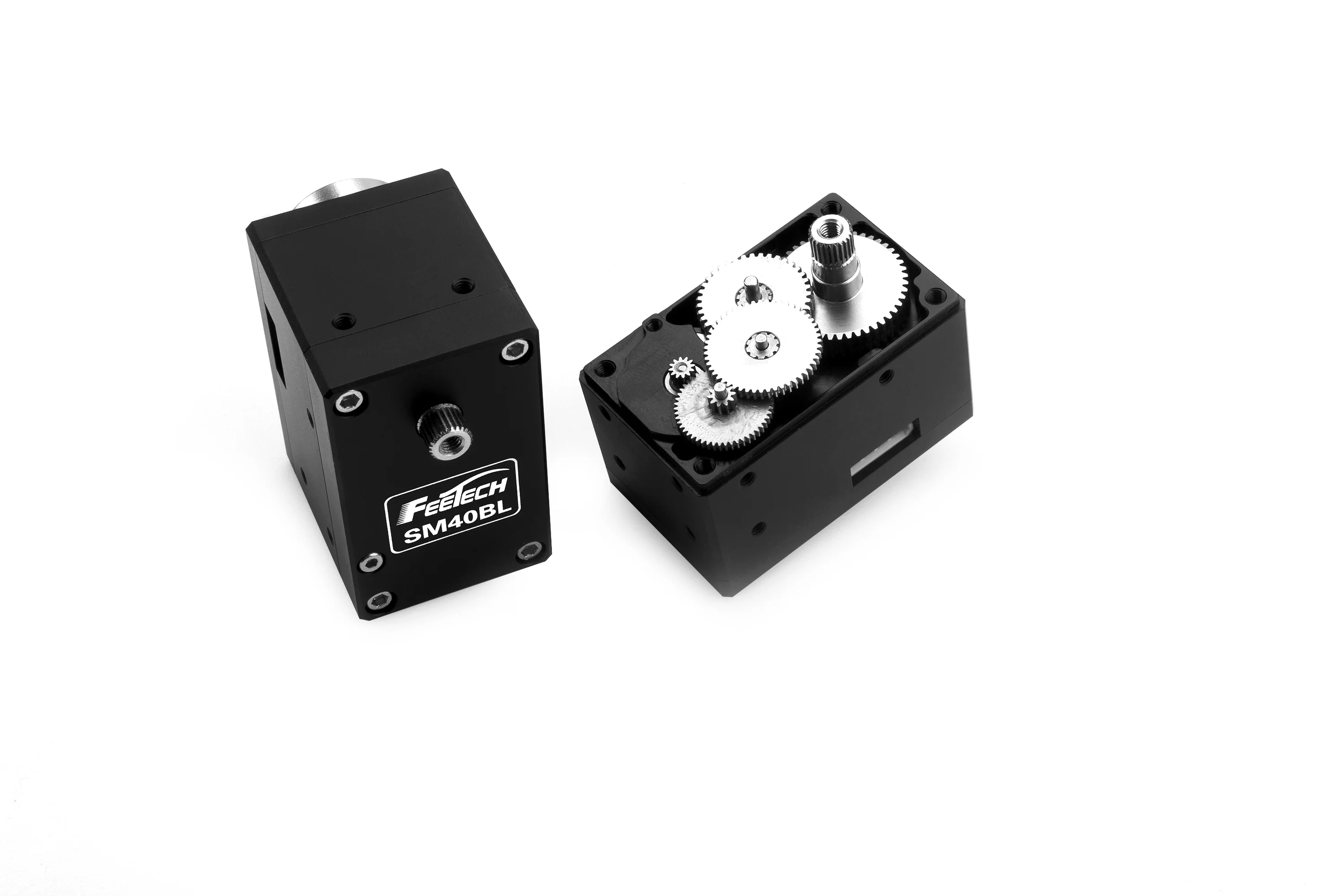 1 unidad SM40BL 40KG Servo 12V RS485 Control de bus serie, 360 °   Engranaje de acero sin escobillas de doble eje para brazos robóticos y maquinaria industrial