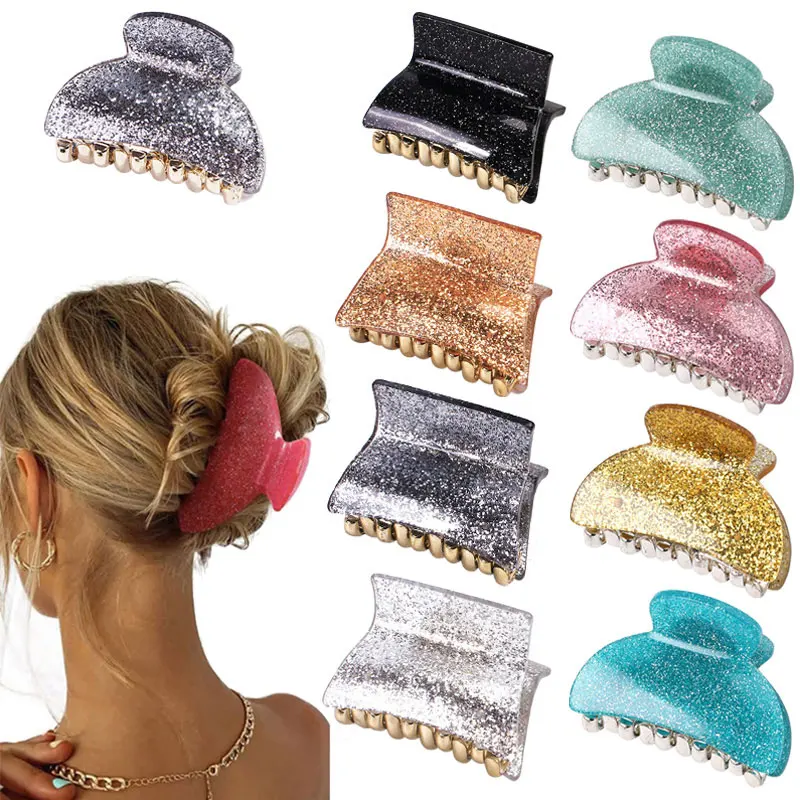 

Fashion Acrylic Hair Claw Clips Women Non Slip Hair Barrette Jaw Clamps Girls Ponytail Holder Hair Styling Accessories Headwear