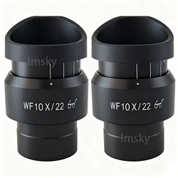 1pcs 2pcs WF10X/22 Wide Angle High Eyepoint Eyepiece Optical Ocular Lens for Stereo Microscope