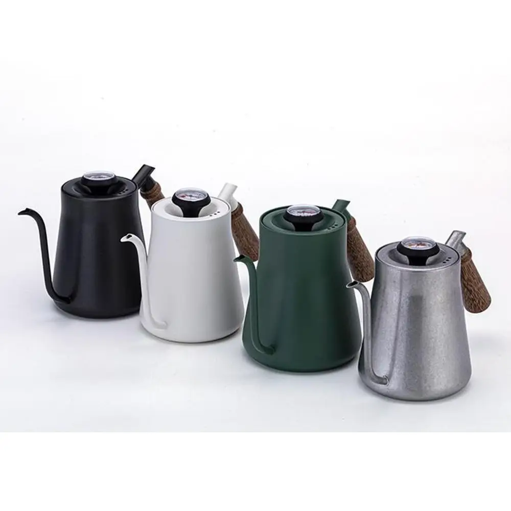 Stainless Steel Goose Neck Coffee Pot 550ml/850ml Drip Port Pour Over Coffee Kettle Temperature Meter Comfortable Grip