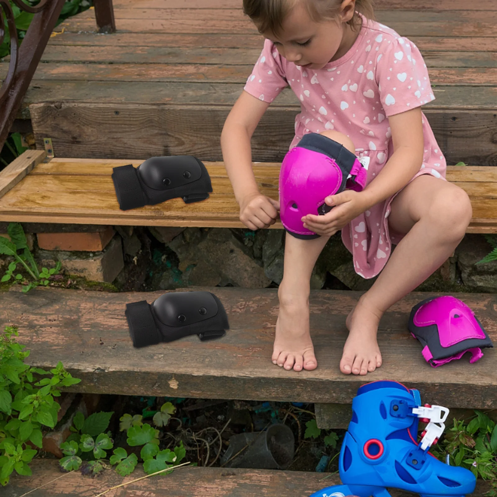 

1 Pair Elbow Pads For Skateboarding Roller Skating Cycling Inline Scooter Riding Kids Adults Protective Gear Black Spandex Pe