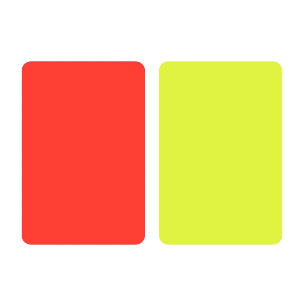 2-100pcs Soccer Referee Cards Red Card and Yellow Card Tool Football Referee Kit Outdoor Survival Equipment Football Supplies