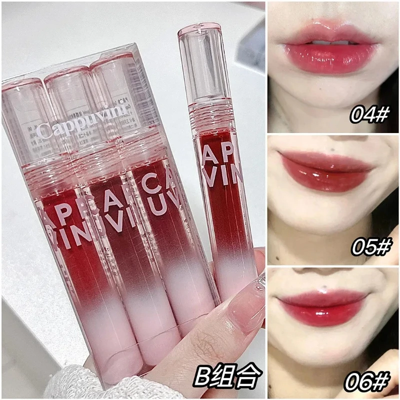 Velvet Matte Waterproof Long Lasting Smudge Proof Nourishing Lip Pen for Lips Makeup Cosmetic 3pcs/box Lipstick Set Beauty