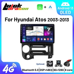 Autoradio Car Radio Android13 Carplay Android Auto For Hyundai Atos 2003-2013 Bluetooth WIFI GPS Car Video Stereo Subwoofer Navi