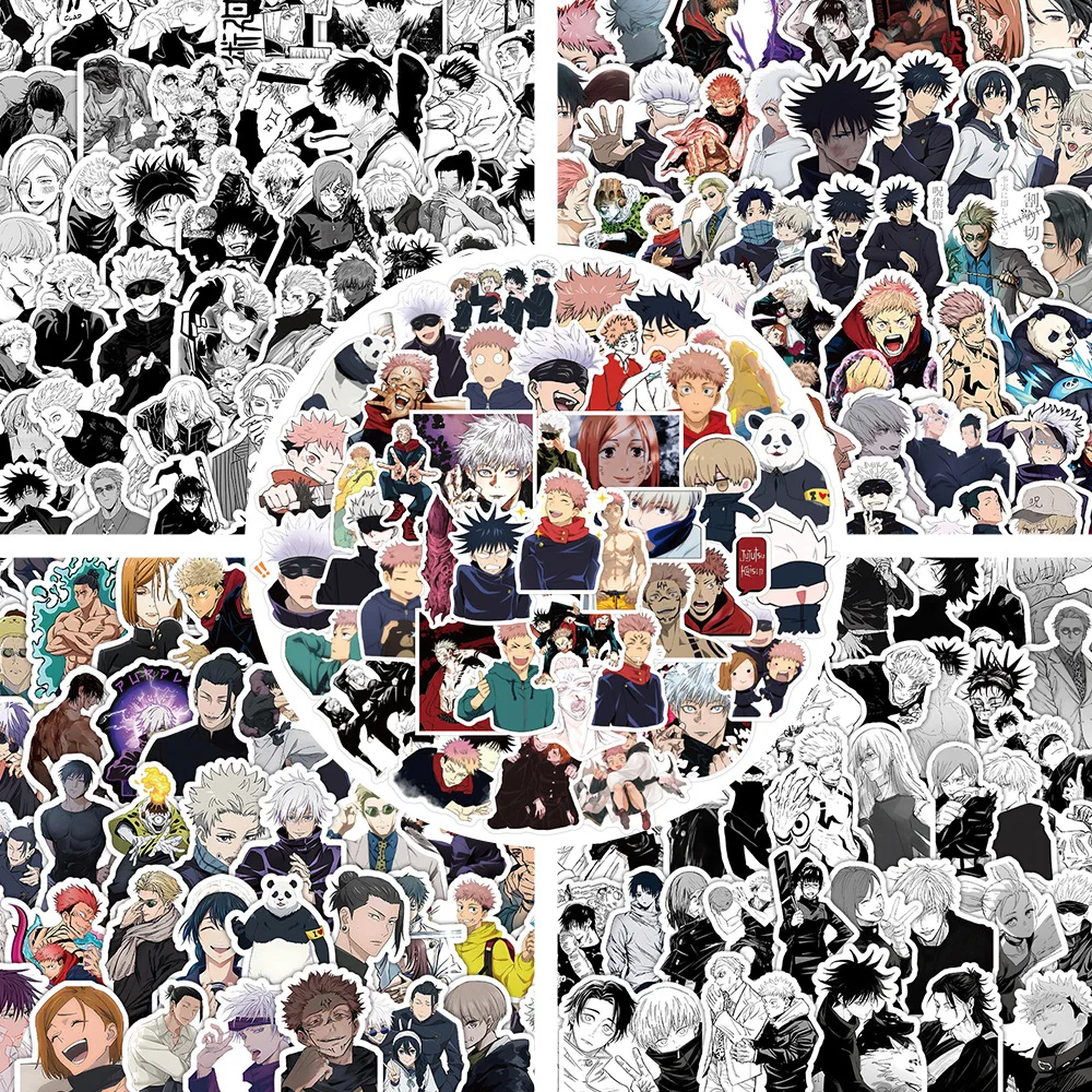 Zestaw 51-73 szt. Jujutsu Kaisen Anime Itadori Yuji Gojo Satoru Geto Suguru Figurki Śliczne Kreskówkowe Naklejki DIY Prezent dla Fanów