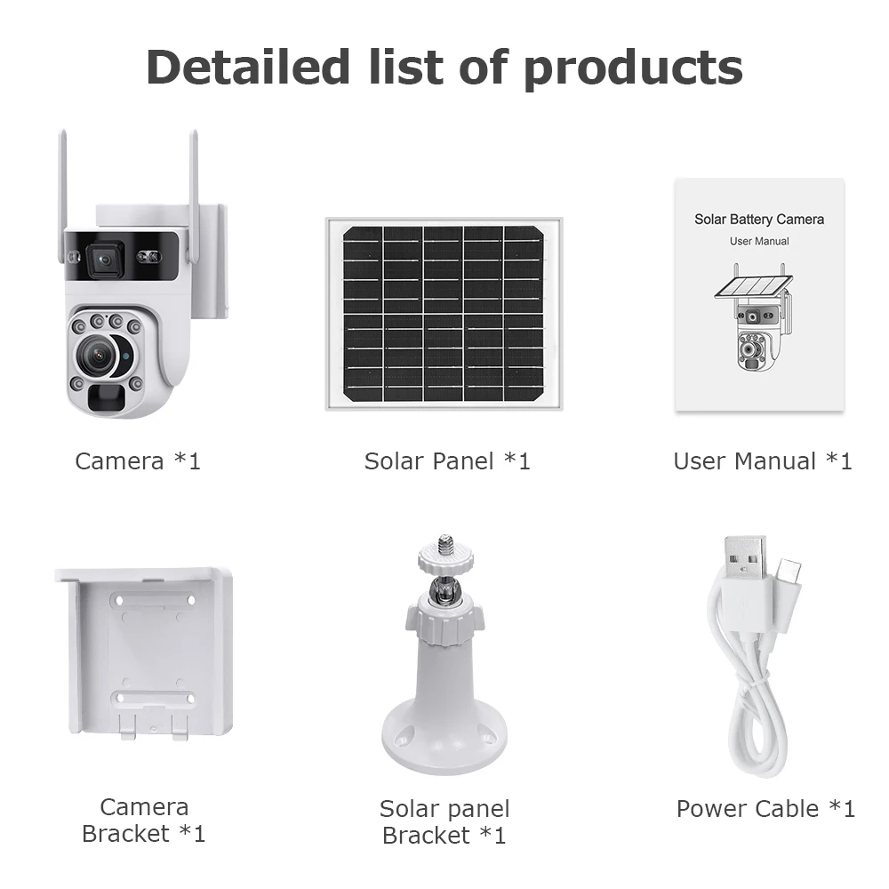 6MP Ubox APP 20X Zoom Dual Lens Solar Power 4G/ IP Camera AI Humanoid Motion Detection Auto Tracking  Security CCTV Baby Monitor