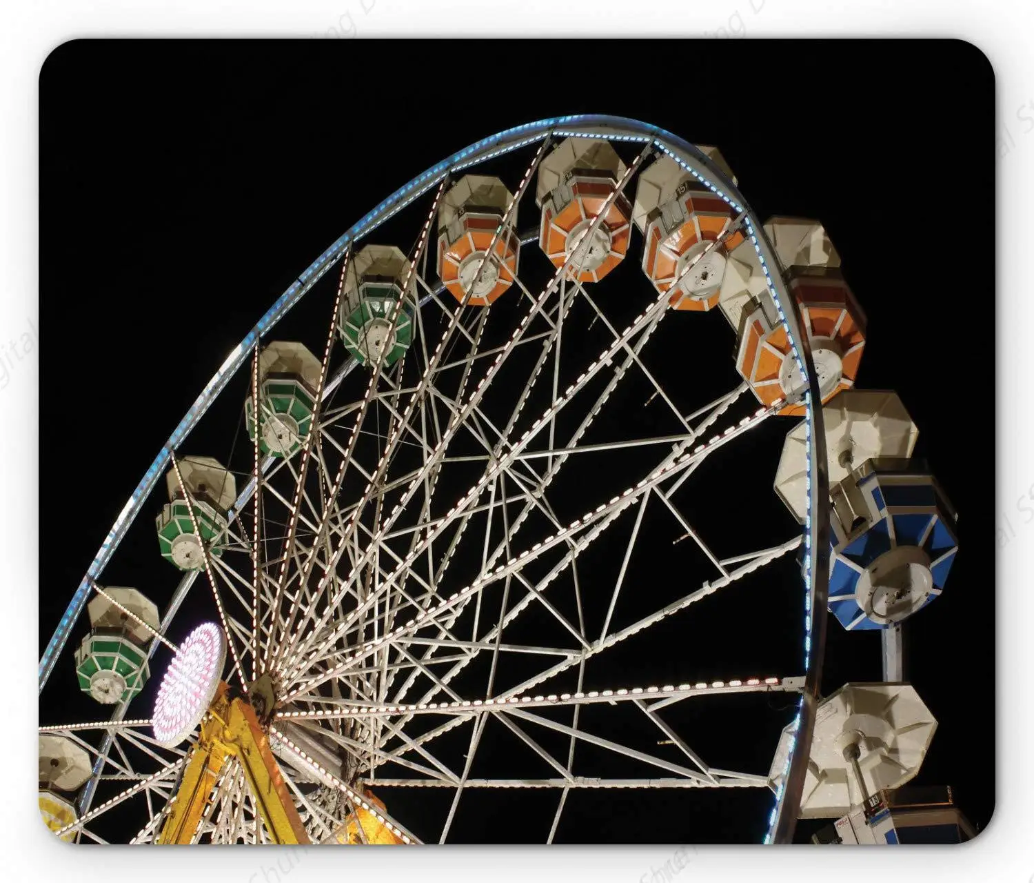 

Ferris Wheel Mouse Pad Amusement Park Night Carnival Entertainment Anti Slip Rubber Suitable For Gaming Office Laptop Mouse Pad