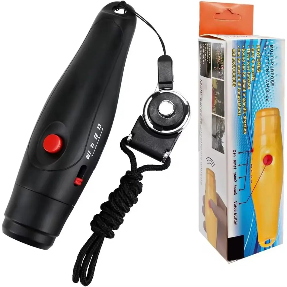 

3 Sound Effects Electronic Whistle Sports Traning Whistle ABS Match Whistle with Lanyard Referee Whistle for School Teacher ﻿