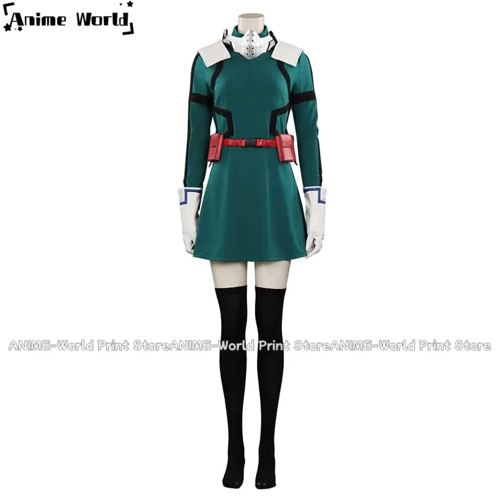 《Custom Size》Midoriya Izuku Deku Female Cosplay Costume Halloween