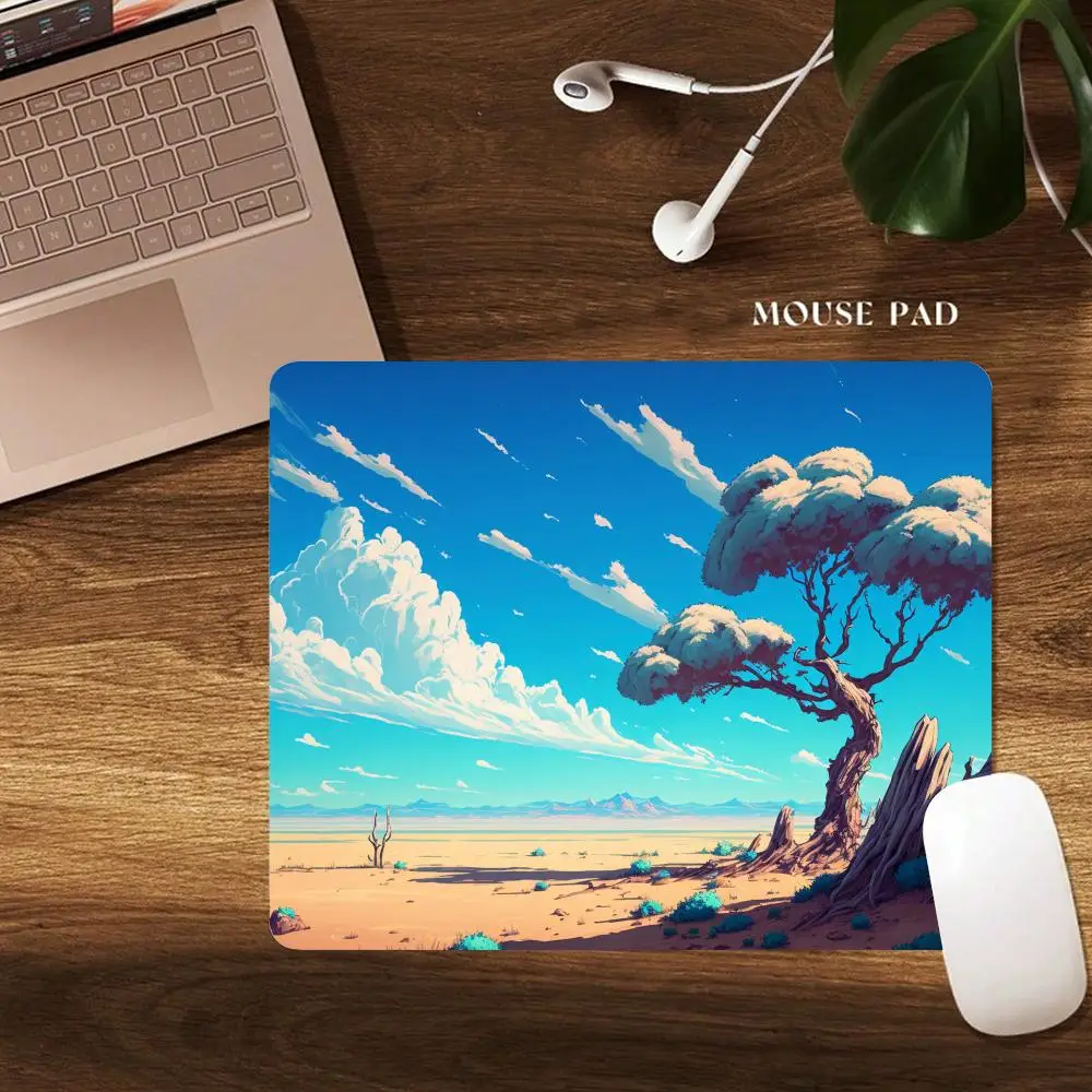 

Artistic illustration design small-sized Mouse Pad Desk Mat gaming mat pc accessories office pad rubber anti-slip water-washable