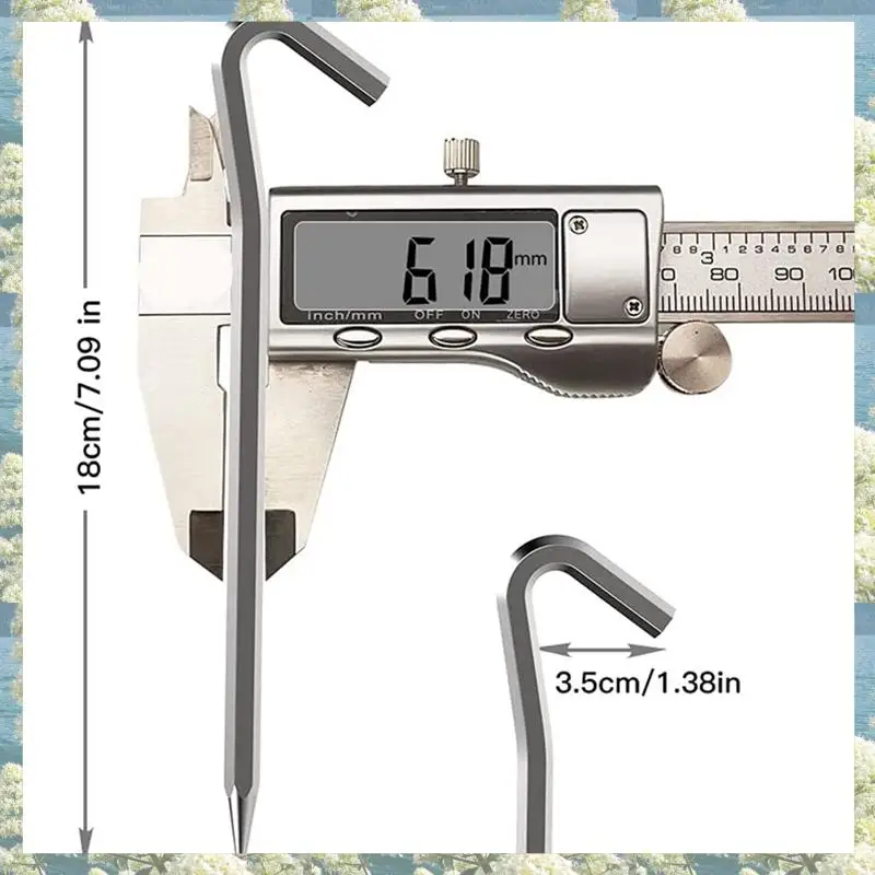 

Tent Pegs 40 PCS 18Cm Metal Heavy Duty Tent Hooks Aluminum Alloy Rust Free Camping Tent Ground Pegs