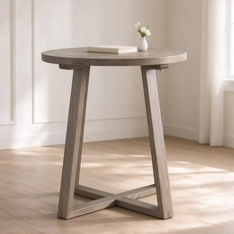 D1900 Mid-Century Modern Solid Wood Coffee Table End Side Table for Living Room Dining Area Small Spaces