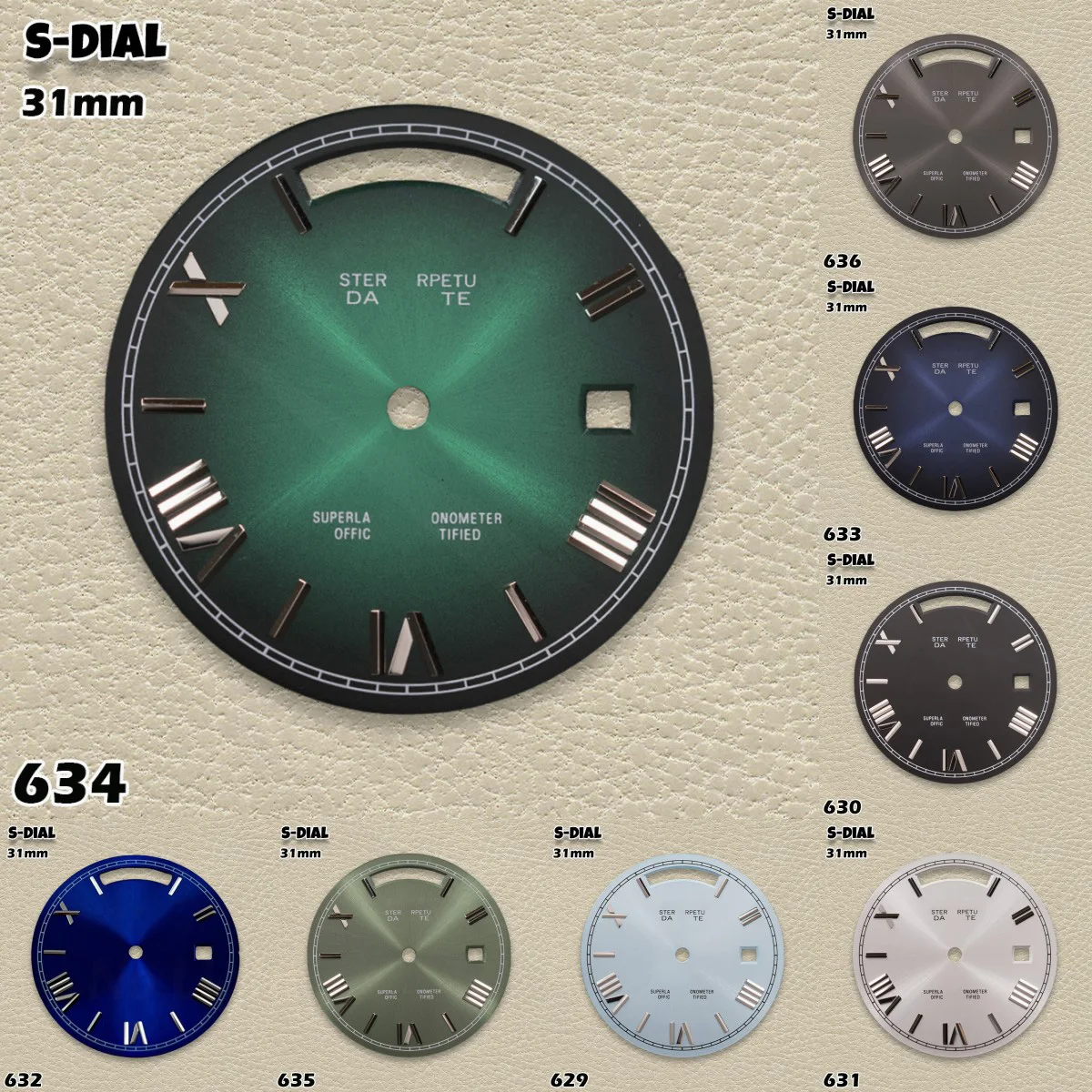 

Мужской классический стиль MOD, черный циферблат с римскими маркерами, 31 мм для 8285 | Аксессуары для модификации часов S Logo — часы для мужчин