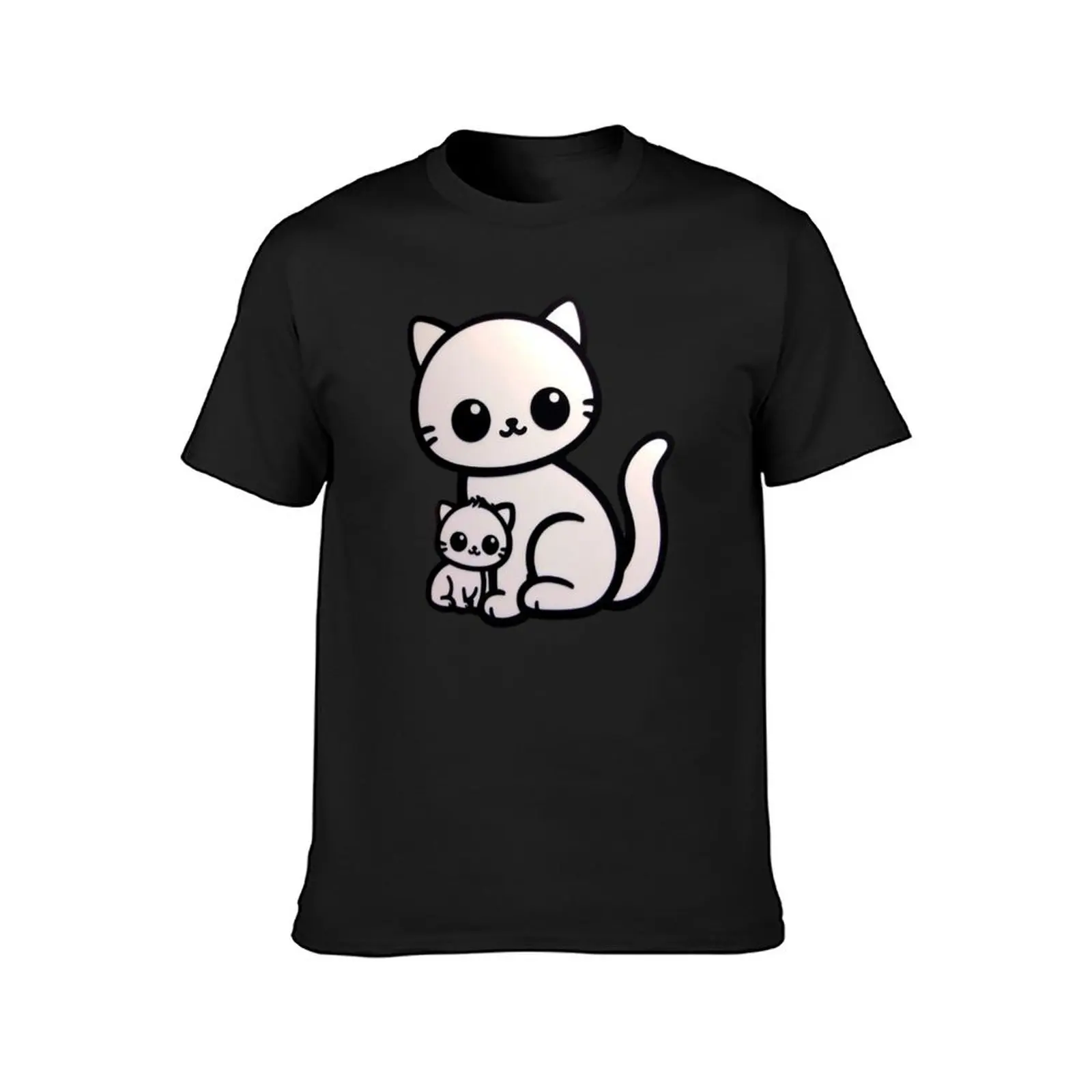 Mother Daughter Cat Kitten T-Shirt cute tops quick drying blacks hippie clothes mens graphic t-shirts pack