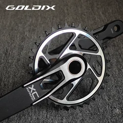GOLDIX mountain bike crank chain wheel set, fixed with 3 screws, leg length 170mm/175mm offset 0 degrees 30T 32T 34T 36T 38T