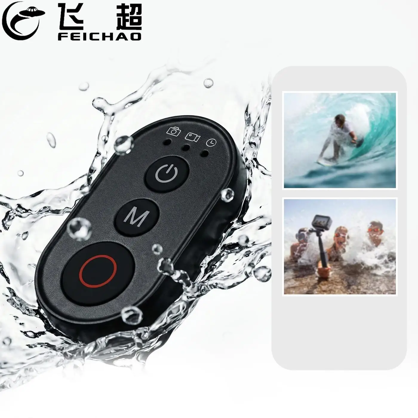 

Водонепроницаемый пульт дистанционного управления с поддержкой Bluetooth для GoPro Hero, DJI OSMO360, Insta360, аксессуары для съемки на экшн-камеру